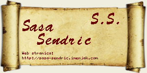 Saša Sendrić vizit kartica
